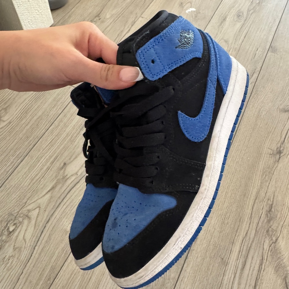 Nike Jordan Black and Blue High-Tops